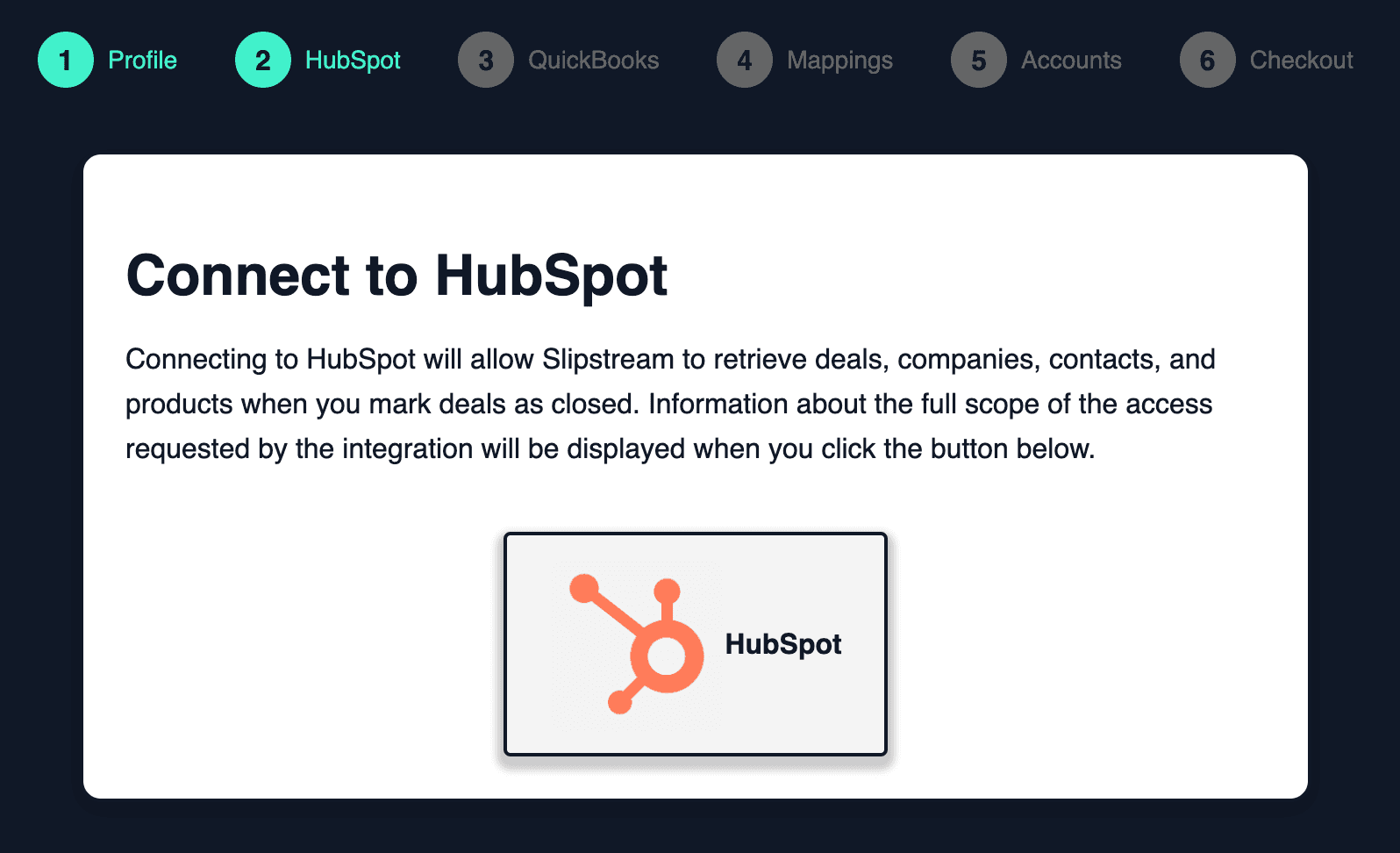 connect hubspot account