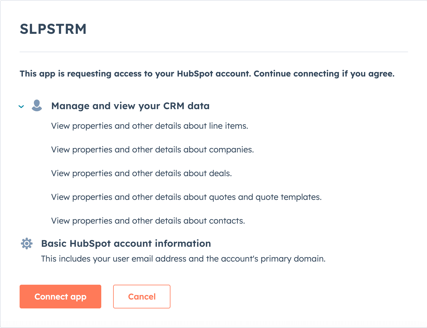 approve hubspot scopes