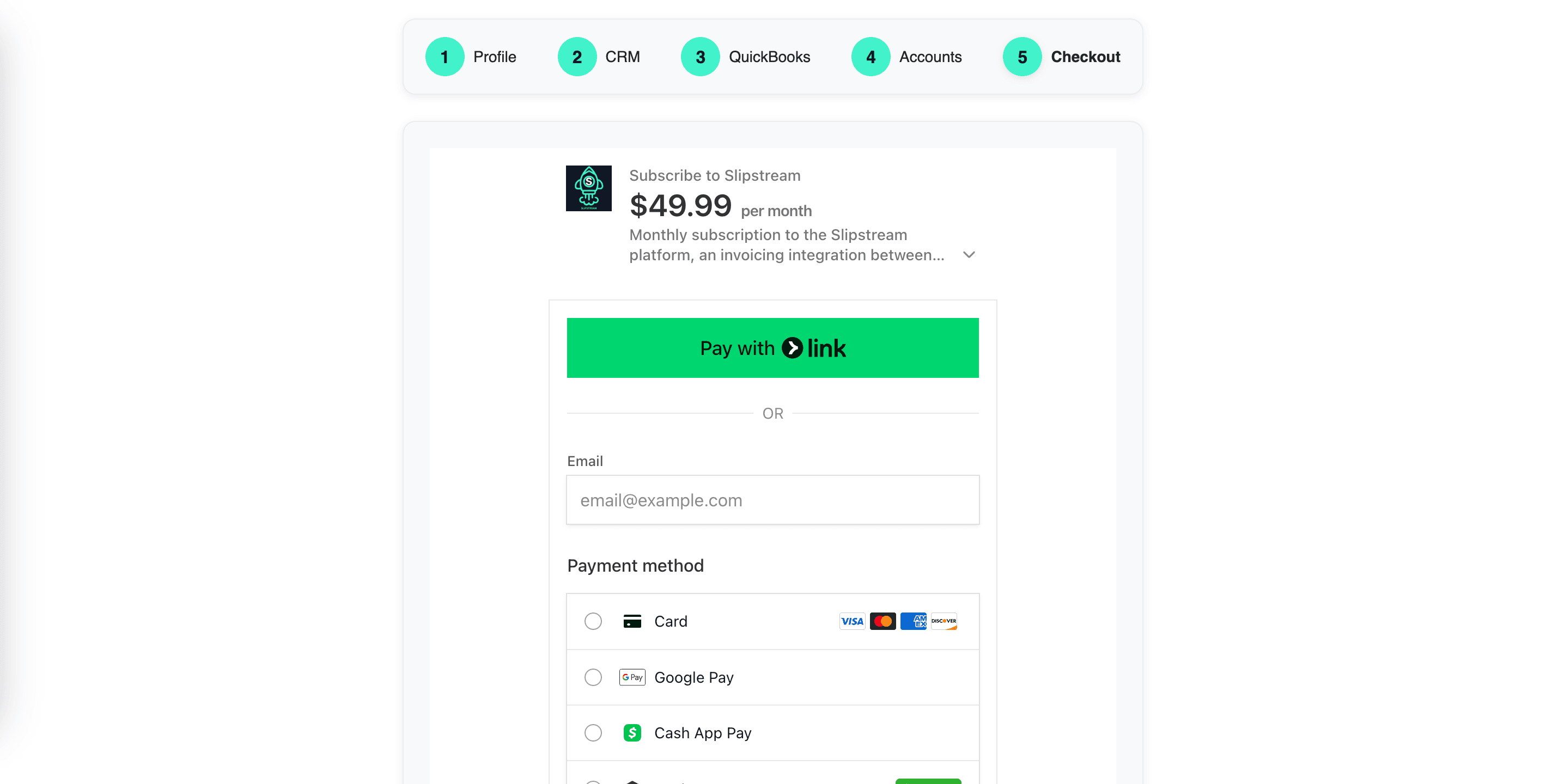 Slipstream checkout