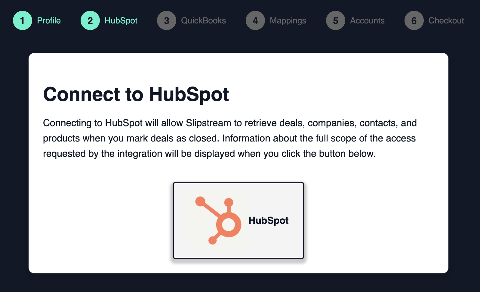 connect hubspot account