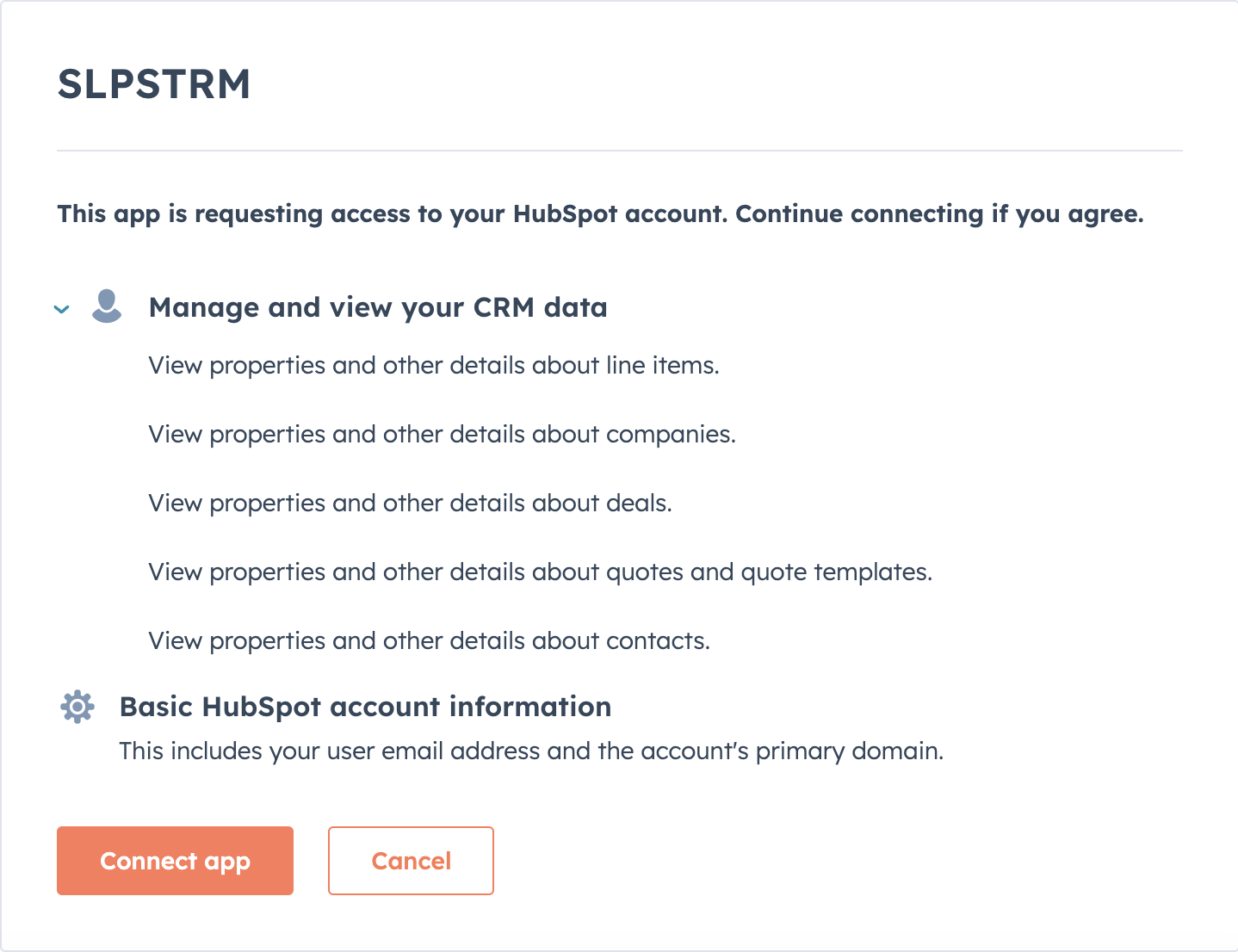 approve hubspot scopes